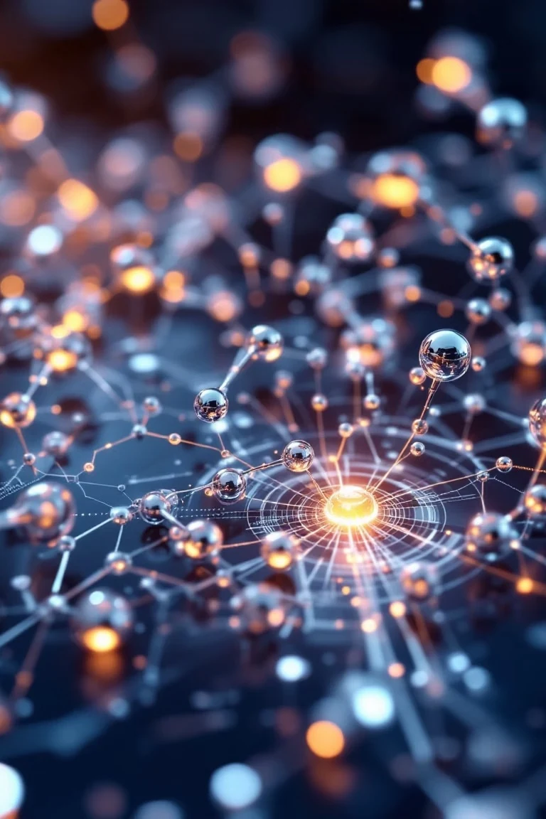 Abstrakte Visualisierung vernetzter biologischer Signale.